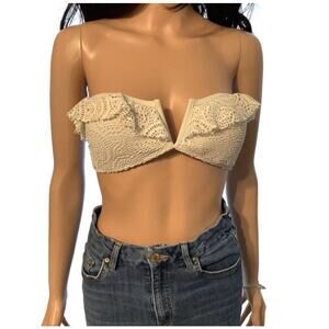 Crochet Bandeau Bikini Top- Size Medium